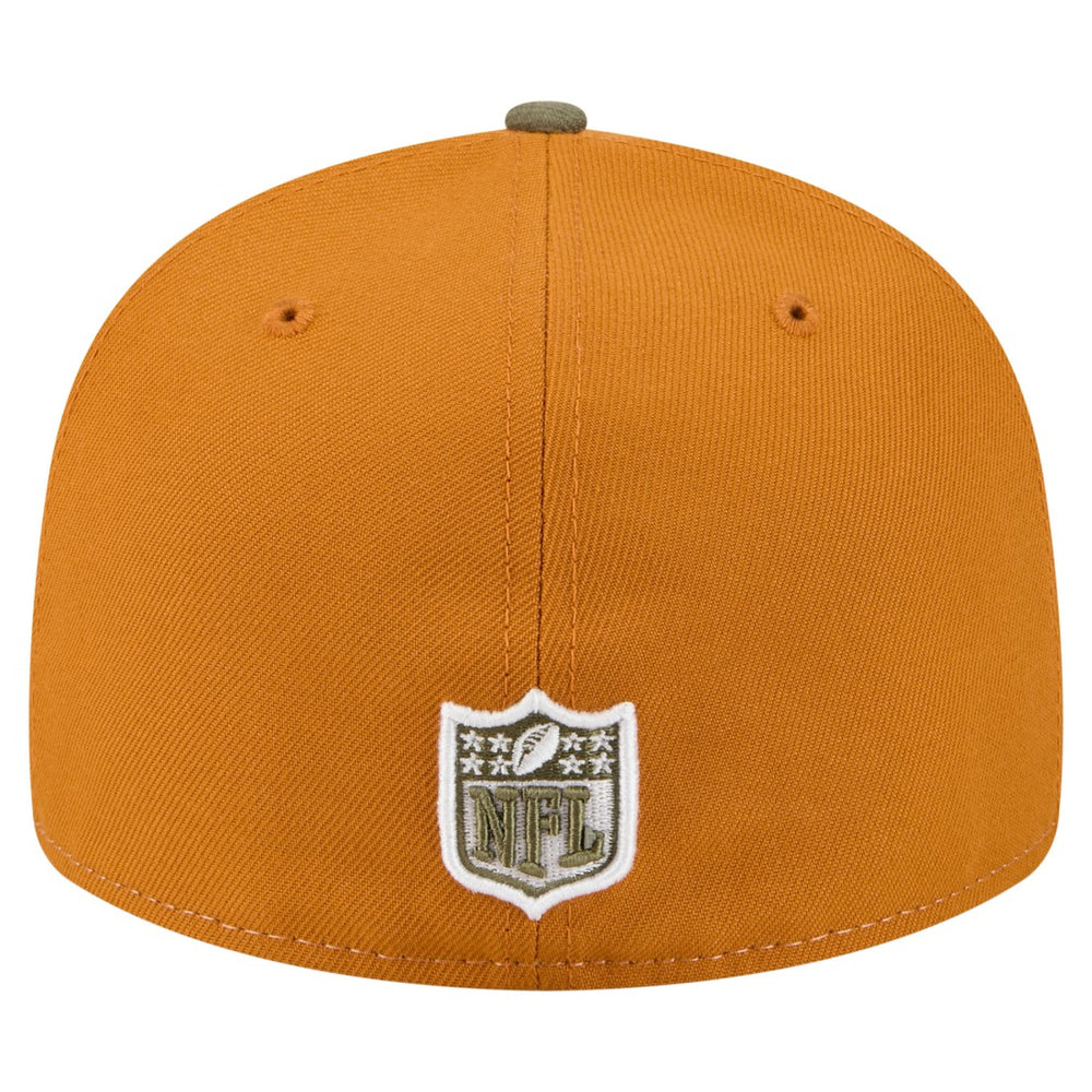 Green Bay Packers New Era Two-Tone Color Pack Split Panel 59FIFTY Fitted Hat Olive/Brown - NFL