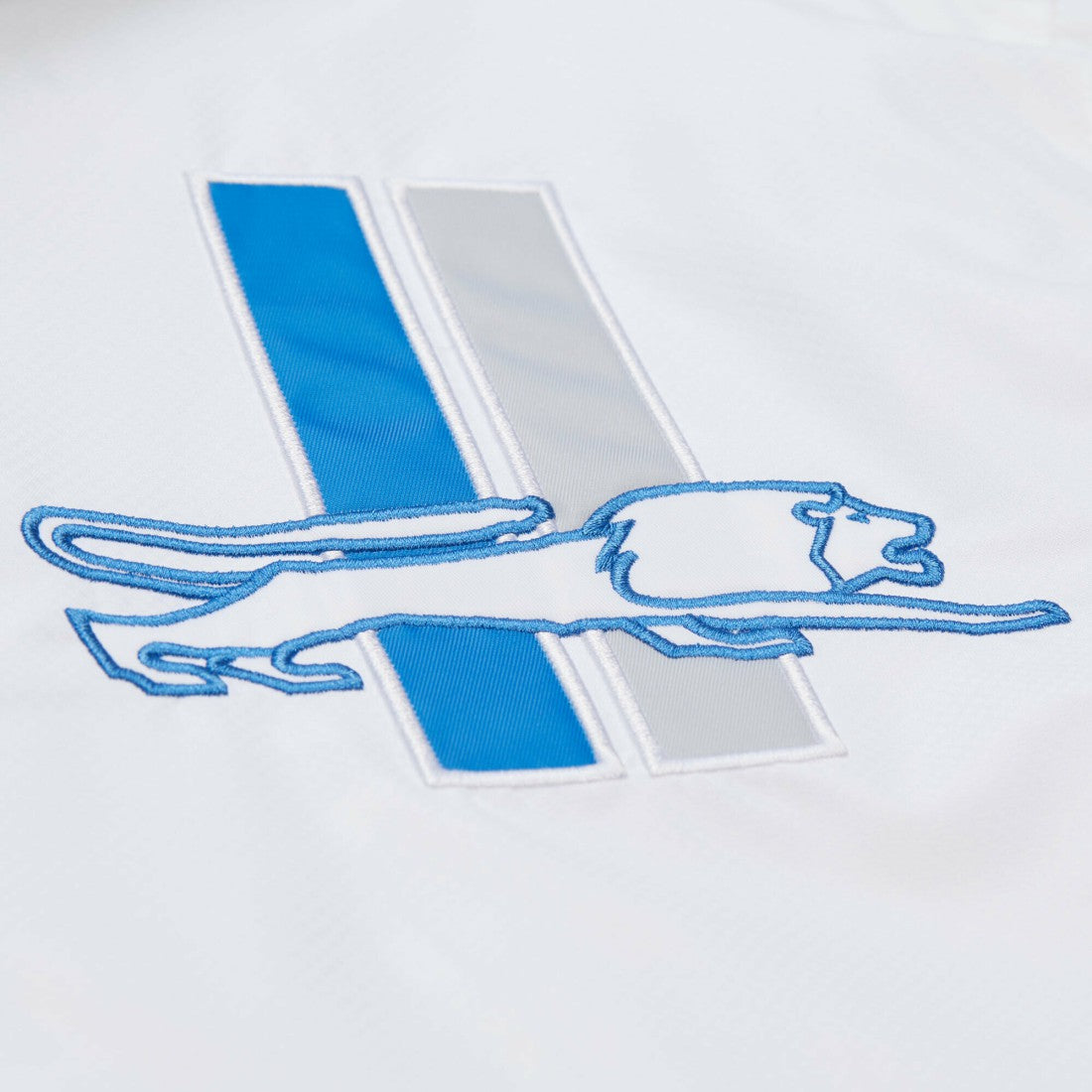 Detroit Lions Vintage Logo Coaches Full-Snap Hoodie Jacket White - Mitchell & Ness