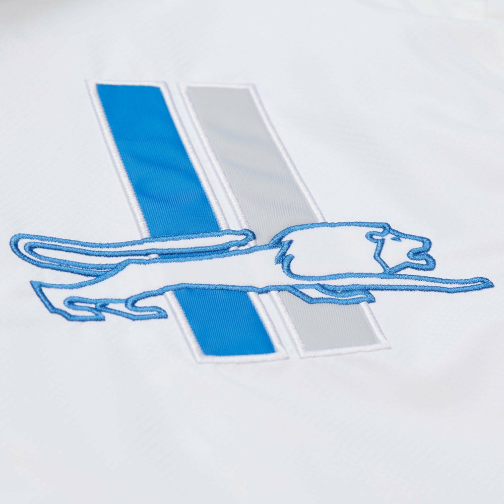 Detroit Lions Vintage Logo Coaches Full-Snap Hoodie Jacket White - Mitchell & Ness