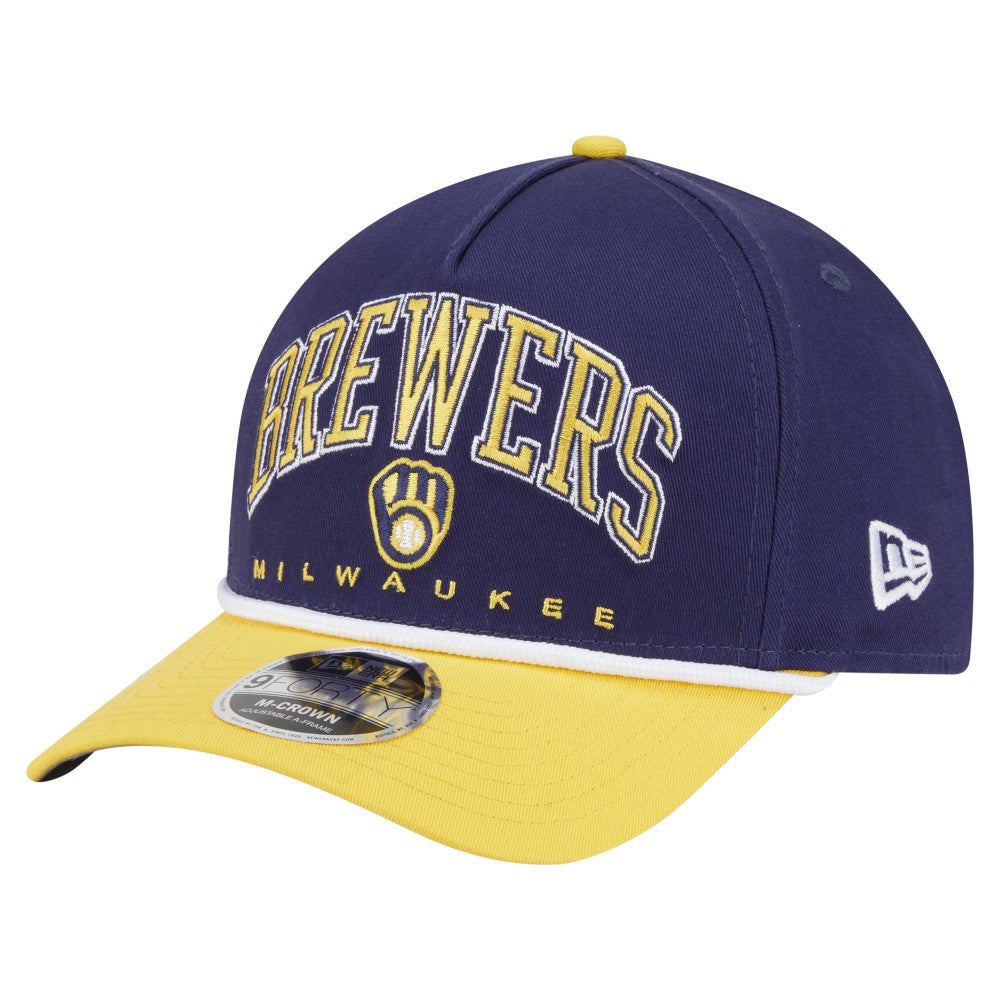 Milwaukee Brewers New Era Arch 9FORTY A-Frame M-Crown Adjustable Hat On Sale