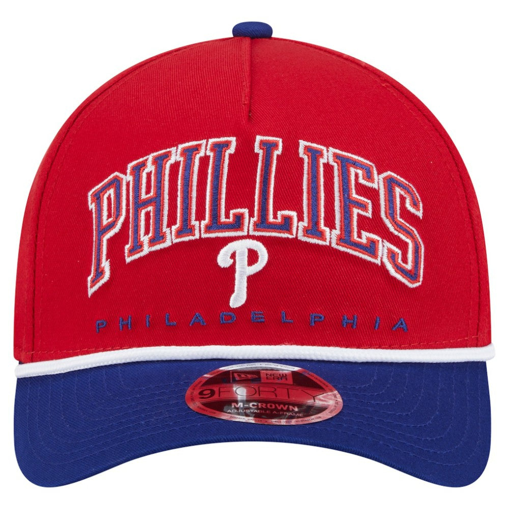 Philadelphia Phillies New Era Arch 9FORTY A-Frame M-Crown Adjustable Hat Lifestyle