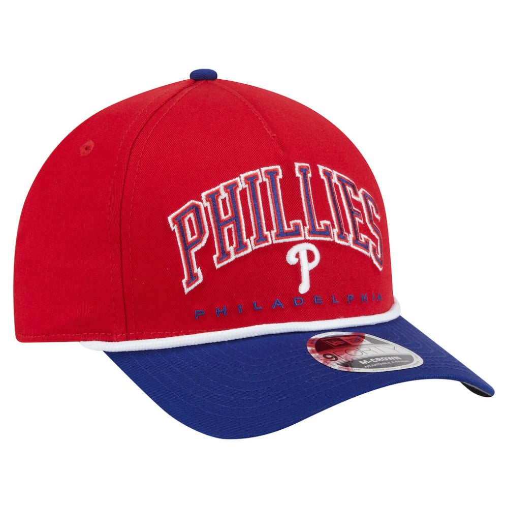 Philadelphia Phillies New Era Arch 9FORTY A-Frame M-Crown Adjustable Hat Lifestyle
