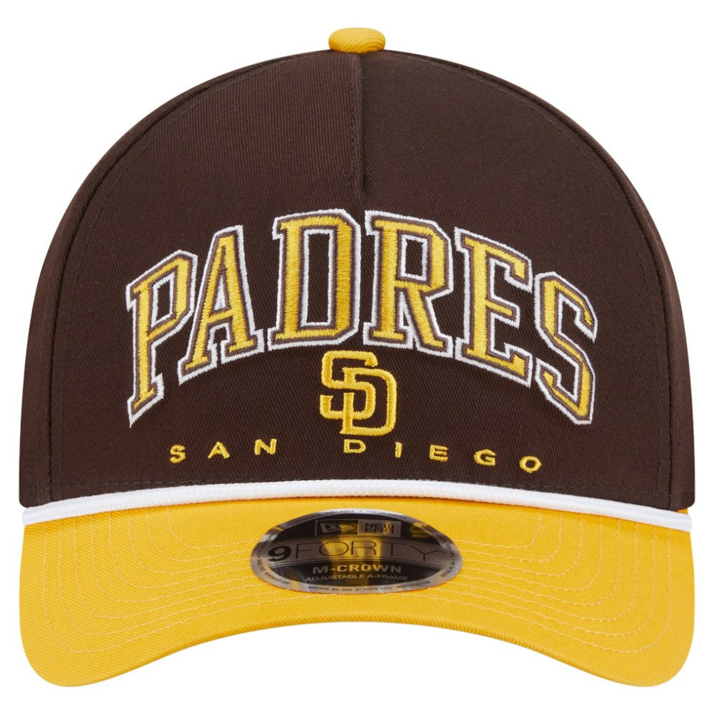 San Diego Padres New Era Arch 9FORTY A-Frame M-Crown Adjustable Hat Online