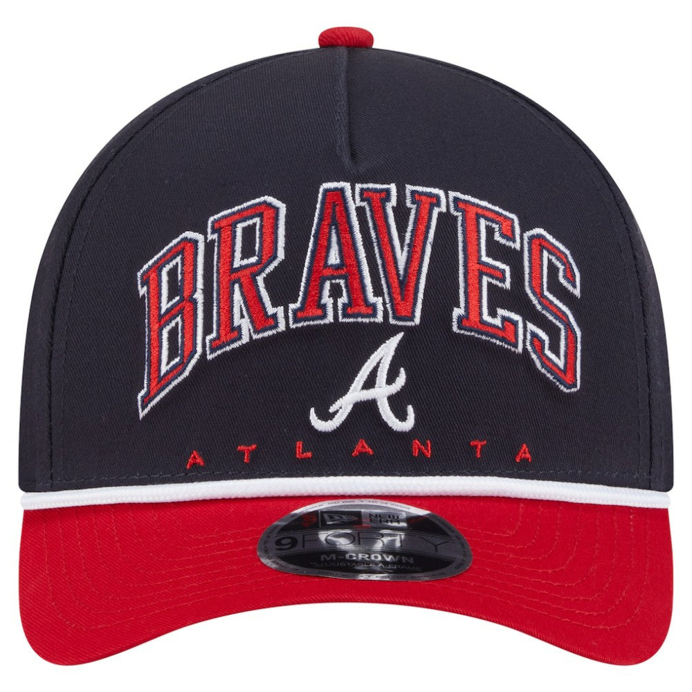 Atlanta Braves New Era Arch 9FORTY A-Frame M-Crown Adjustable Hat Clearance