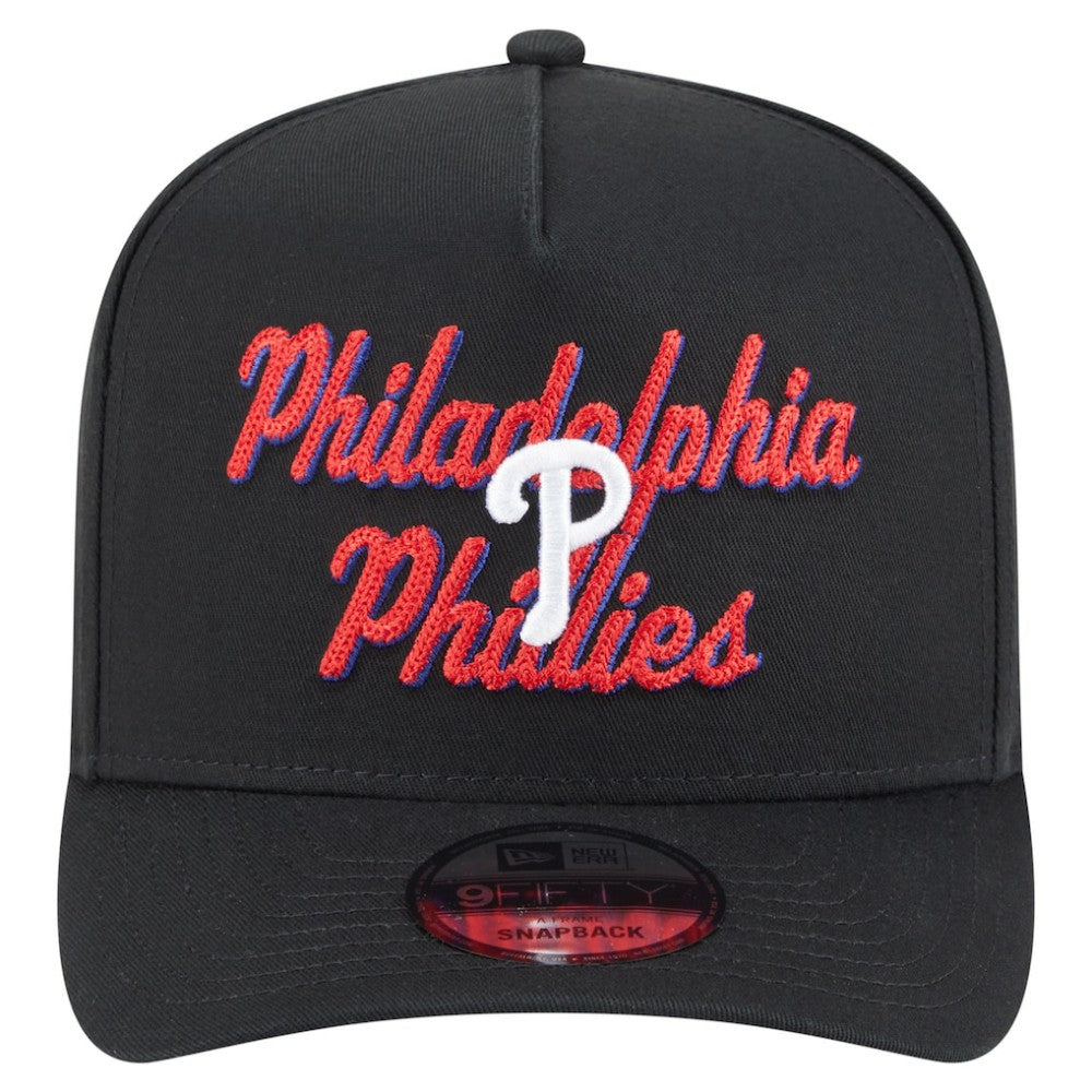 Philadelphia Phillies New Era Chainstitch 9FIFTY A-Frame Snapback Hat On Sale
