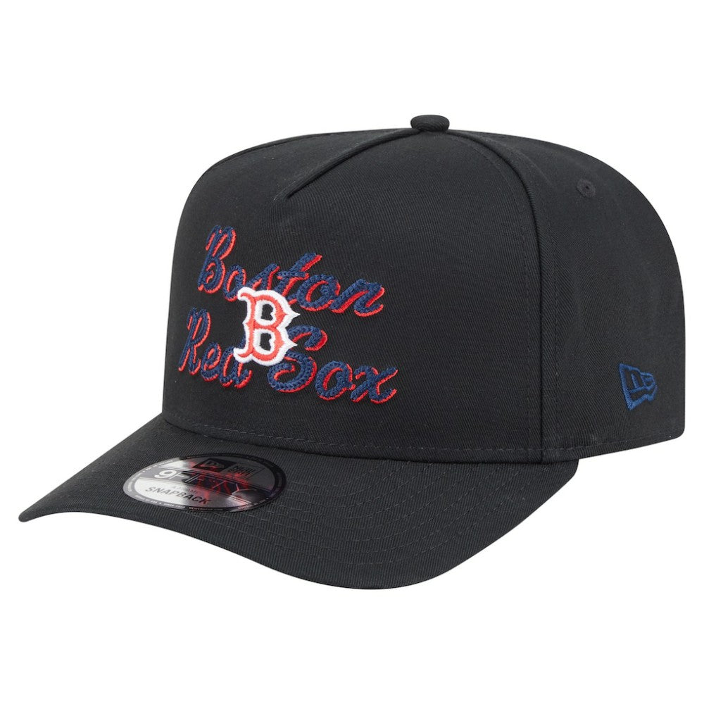 Boston Red Sox New Era Chainstitch 9FIFTY A-Frame Snapback Hat Lifestyle