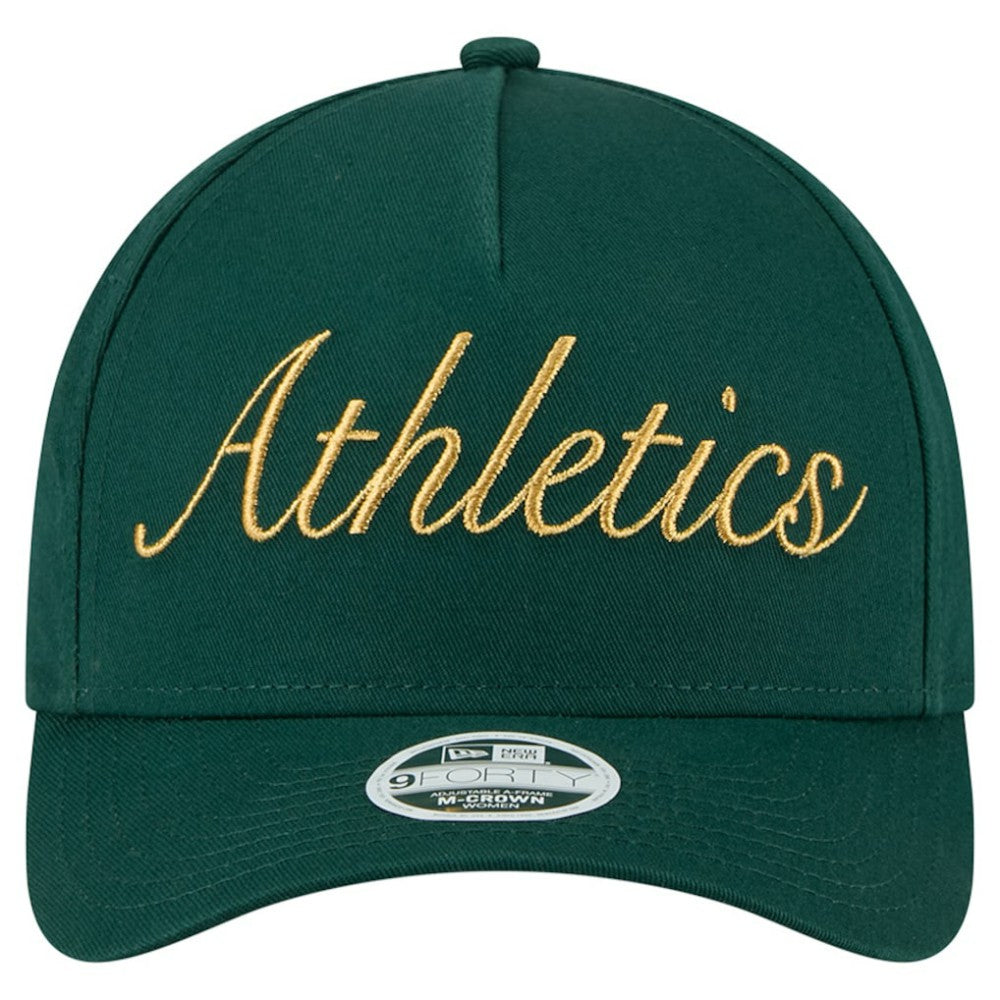 Athletics New Era Women's Metallic A-Frame 9FORTY Adjustable Hat Clearance