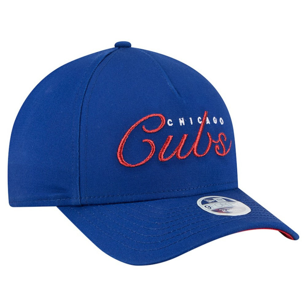 Chicago Cubs New Era Women's Metallic A-Frame 9FORTY Adjustable Hat for sale