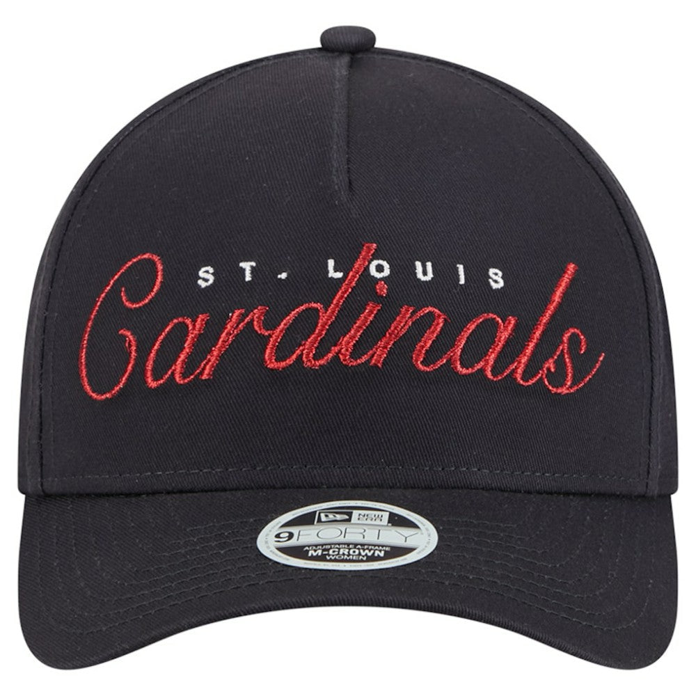 St. Louis Cardinals New Era Women's Metallic A-Frame 9FORTY Adjustable Hat Sale