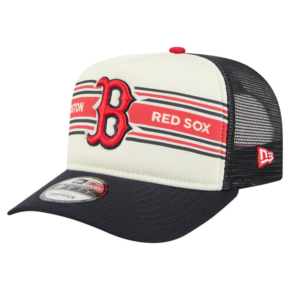 Boston Red Sox New Era Banner A-Frame 9FIFTY Trucker Snapback Hat discount