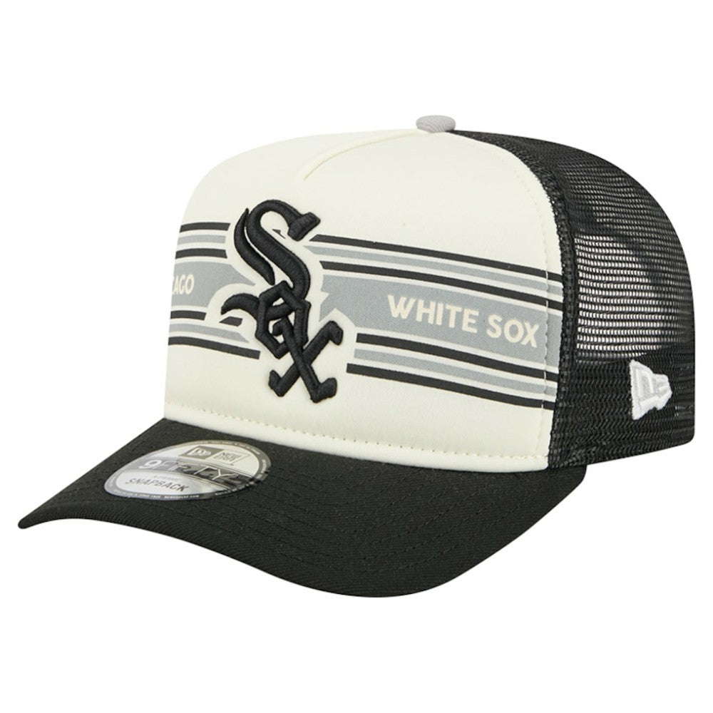 Chicago White Sox New Era Banner A-Frame 9FIFTY Trucker Snapback Hat discount