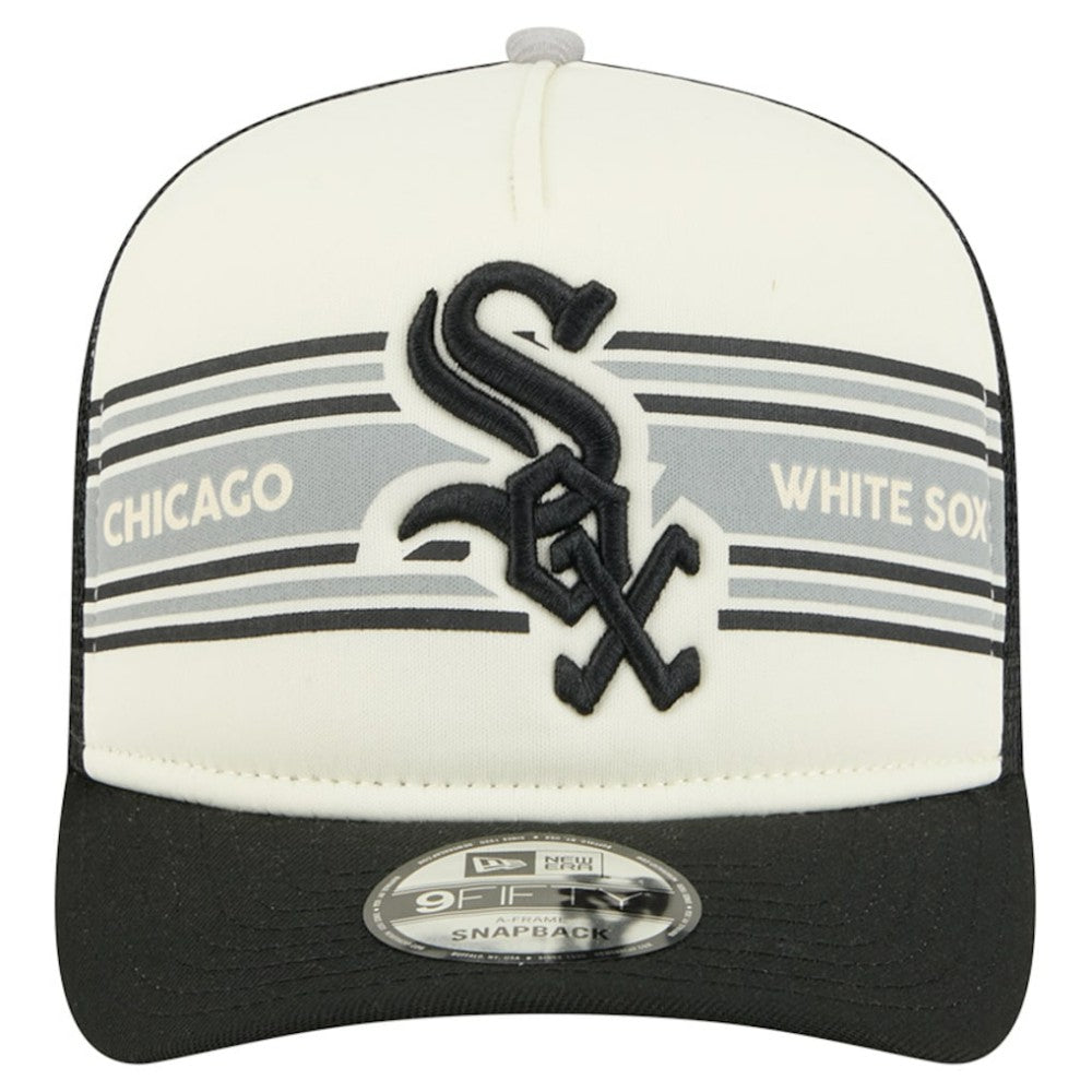 Chicago White Sox New Era Banner A-Frame 9FIFTY Trucker Snapback Hat discount