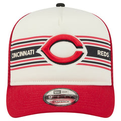 Cincinnati Reds New Era Banner A-Frame 9FIFTY Trucker Snapback Hat Clearance
