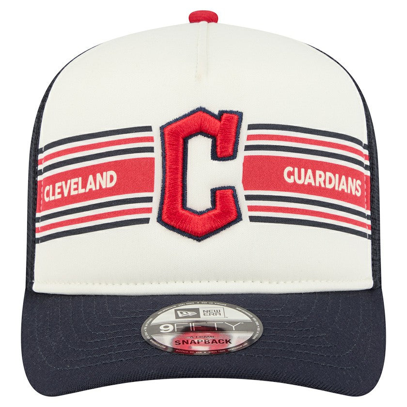 Cleveland Guardians New Era Banner A-Frame 9FIFTY Trucker Snapback Hat Online