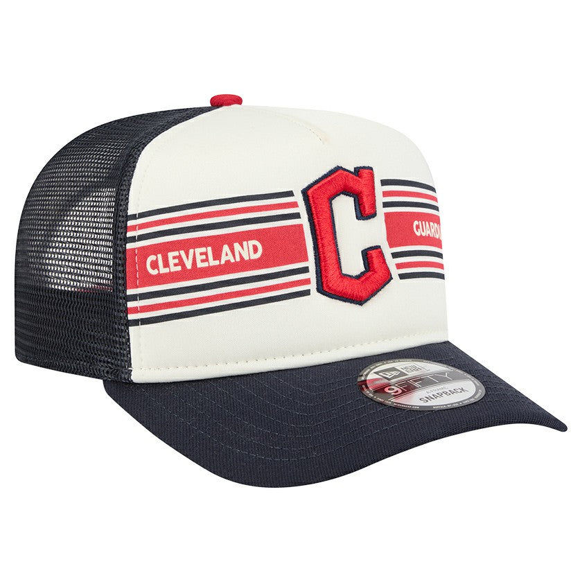 Cleveland Guardians New Era Banner A-Frame 9FIFTY Trucker Snapback Hat Online