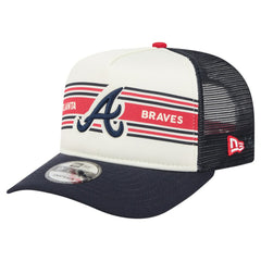 Atlanta Braves New Era Banner A-Frame 9FIFTY Trucker Snapback Hat Sale