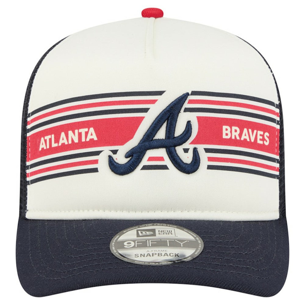 Atlanta Braves New Era Banner A-Frame 9FIFTY Trucker Snapback Hat Sale