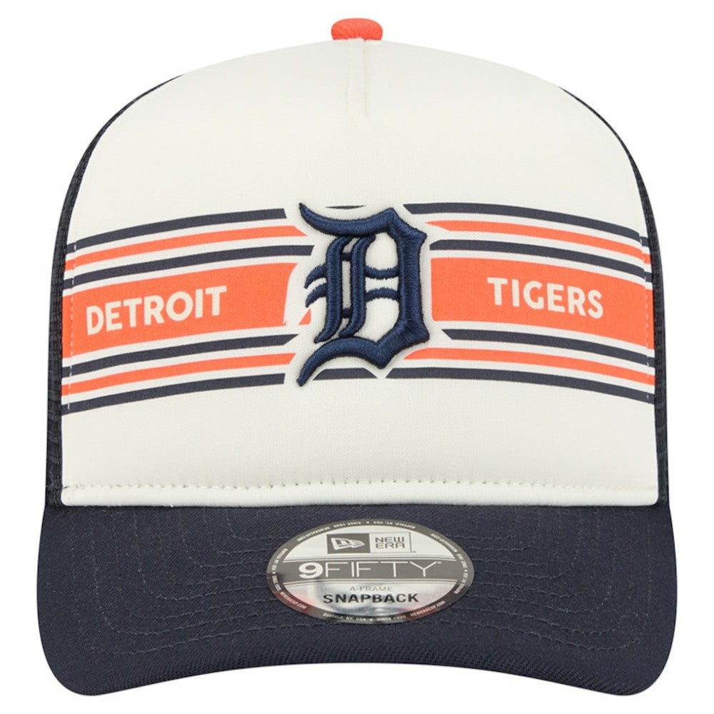Detroit Tigers New Era Banner A-Frame 9FIFTY Trucker Snapback Hat Sale
