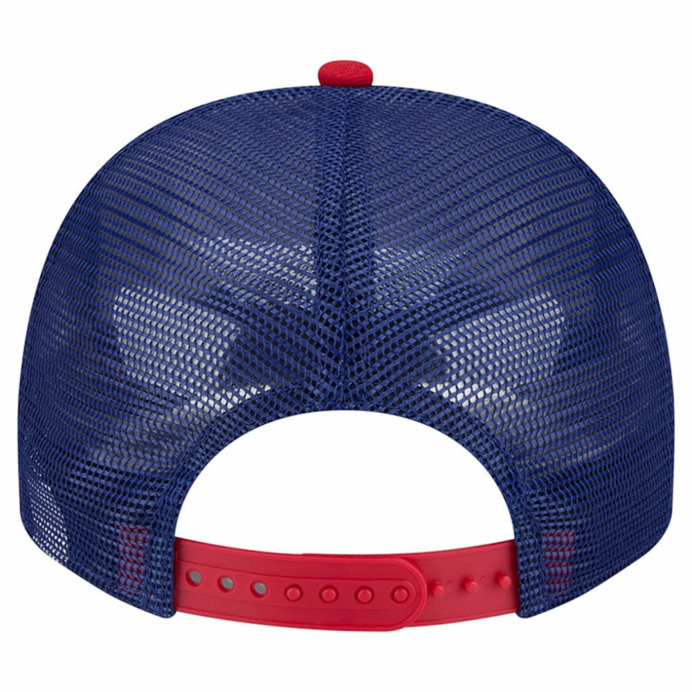 Texas Rangers New Era Banner A-Frame 9FIFTY Trucker Snapback Hat Lifestyle