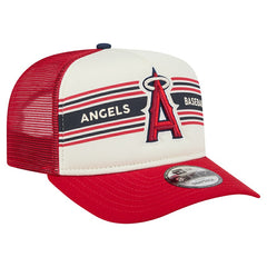 Los Angeles Angels New Era Banner A-Frame 9FIFTY Trucker Snapback Hat Lifestyle