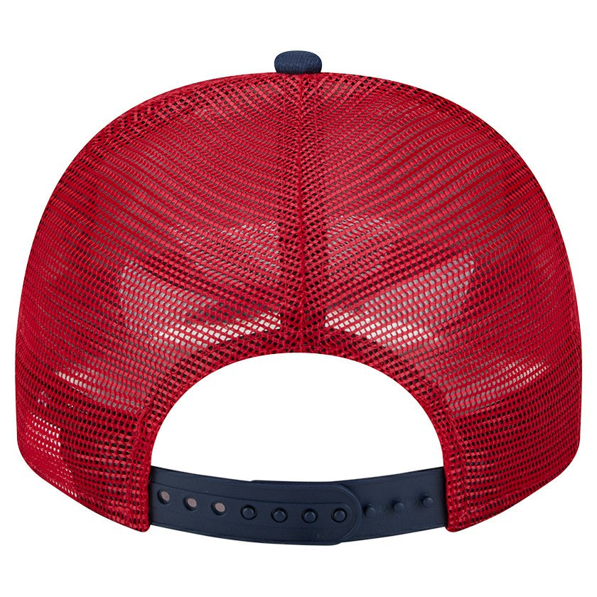 Los Angeles Angels New Era Banner A-Frame 9FIFTY Trucker Snapback Hat Lifestyle
