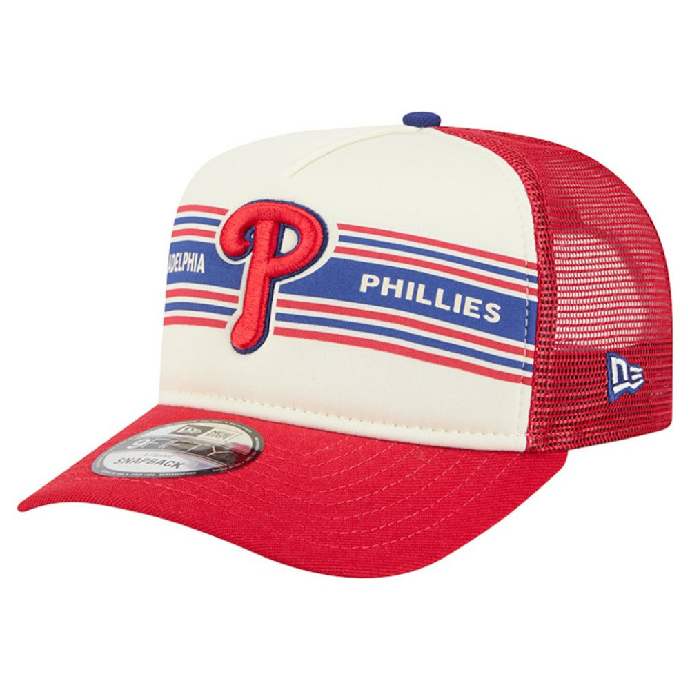 Philadelphia Phillies New Era Banner A-Frame 9FIFTY Trucker Snapback Hat for sale