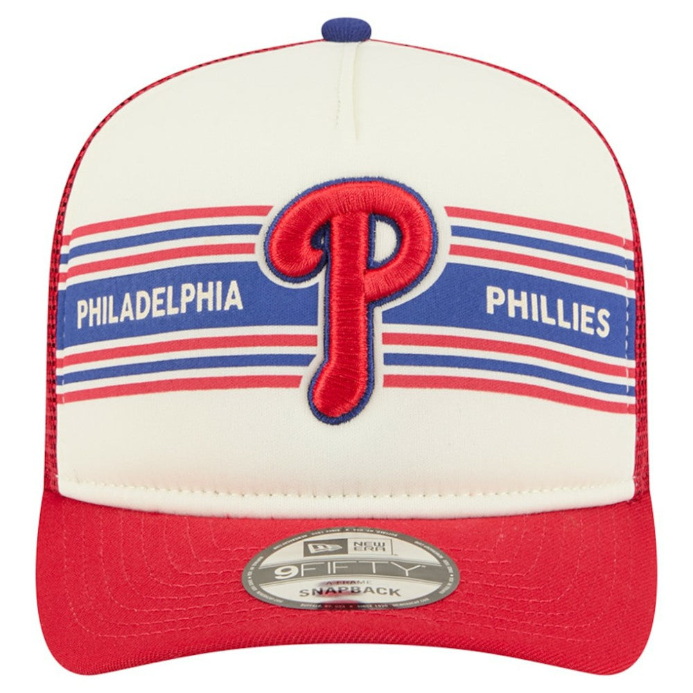 Philadelphia Phillies New Era Banner A-Frame 9FIFTY Trucker Snapback Hat for sale