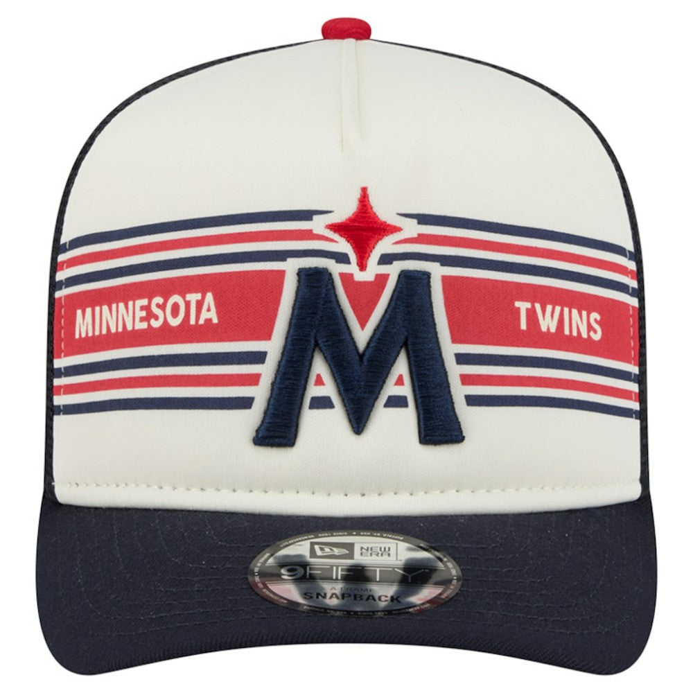Minnesota Twins New Era Banner A-Frame 9FIFTY Trucker Snapback Hat for sale