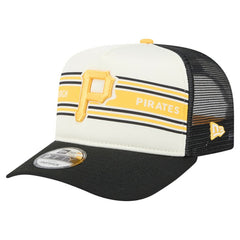 Pittsburgh Pirates New Era Banner A-Frame 9FIFTY Trucker Snapback Hat Lifestyle