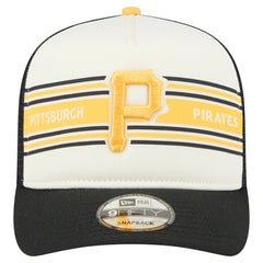 Pittsburgh Pirates New Era Banner A-Frame 9FIFTY Trucker Snapback Hat Lifestyle