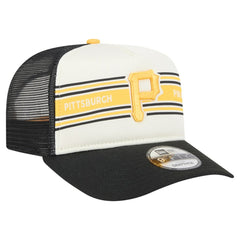 Pittsburgh Pirates New Era Banner A-Frame 9FIFTY Trucker Snapback Hat Lifestyle