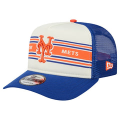 New York Mets New Era Banner A-Frame 9FIFTY Trucker Snapback Hat Lifestyle