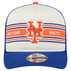 New York Mets New Era Banner A-Frame 9FIFTY Trucker Snapback Hat Lifestyle