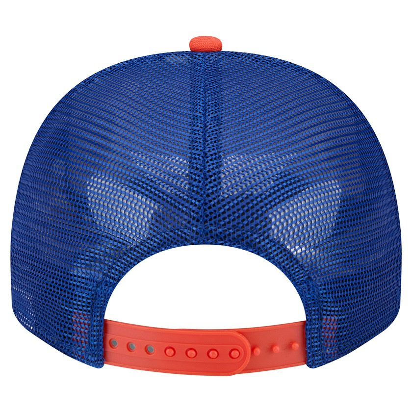 New York Mets New Era Banner A-Frame 9FIFTY Trucker Snapback Hat Lifestyle