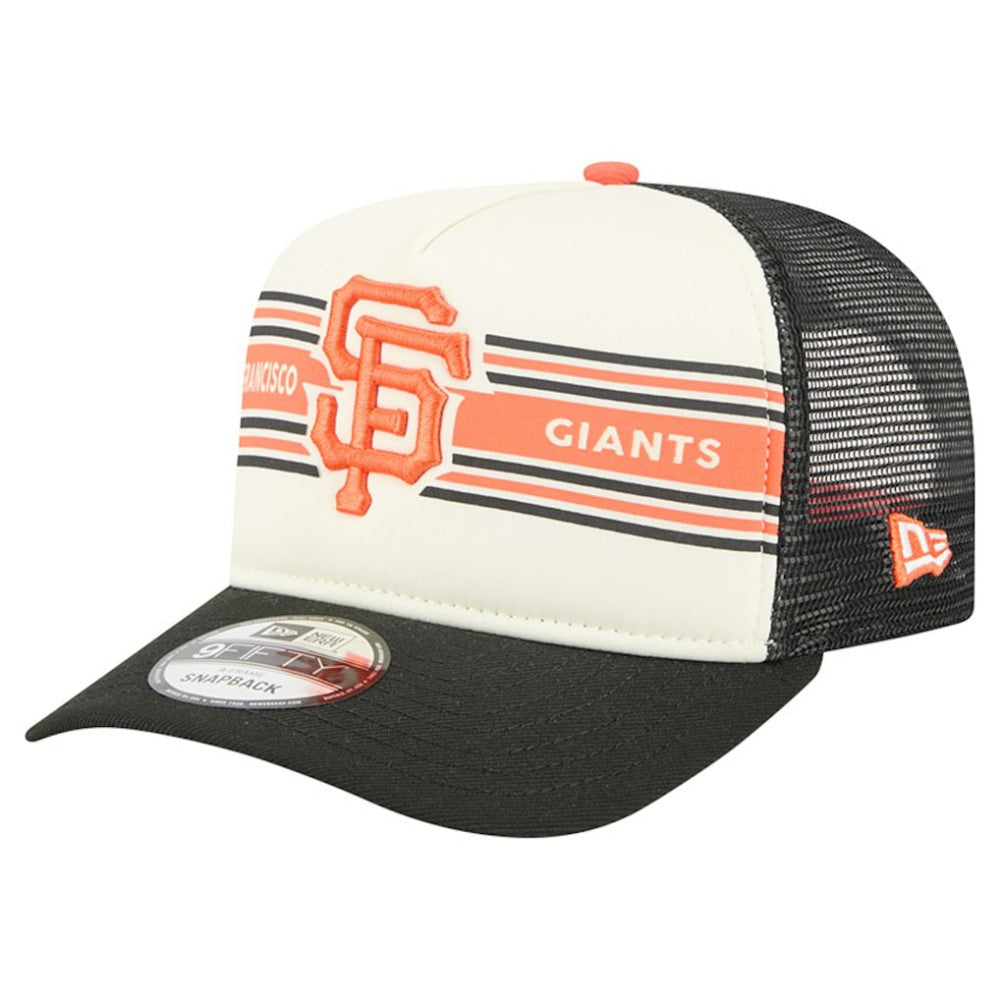 San Francisco Giants New Era Banner A-Frame 9FIFTY Trucker Snapback Hat On Sale