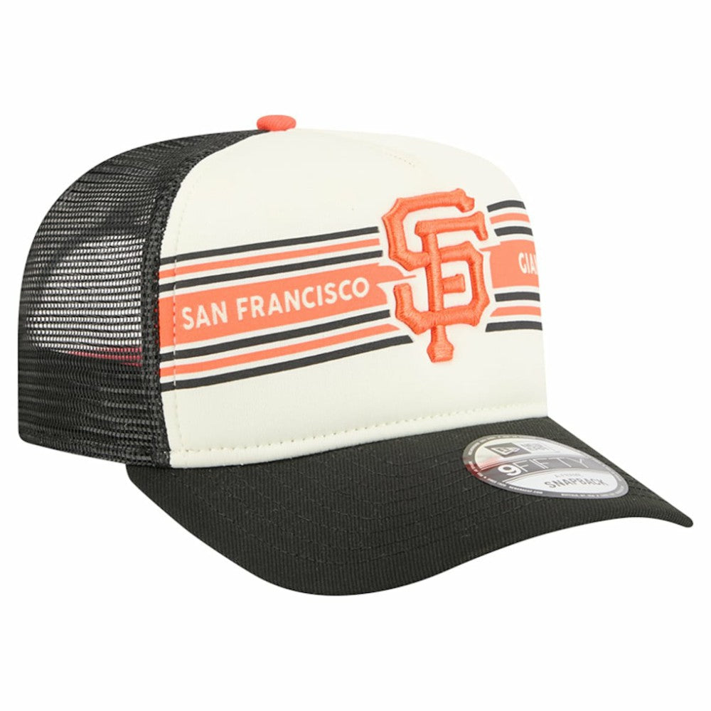 San Francisco Giants New Era Banner A-Frame 9FIFTY Trucker Snapback Hat On Sale
