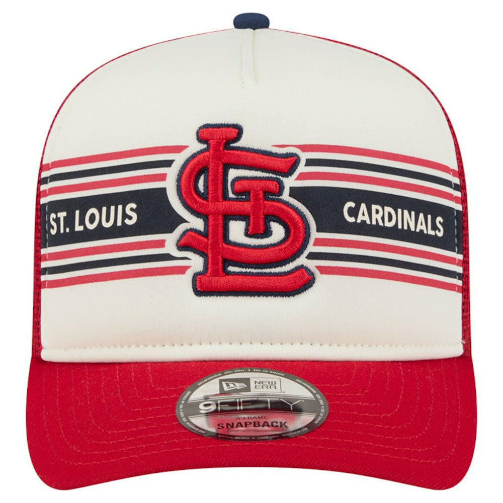 St. Louis Cardinals New Era Banner A-Frame 9FIFTY Trucker Snapback Hat discount