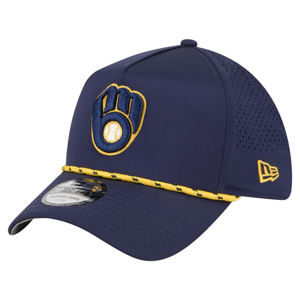 Milwaukee Brewers New Era 39THIRTY A-Frame Perforated Flex Hat Online