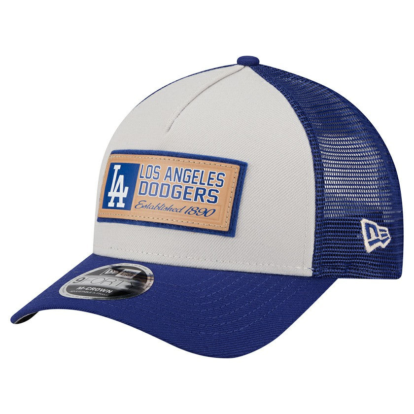 Los Angeles Dodgers New Era Text A-Frame Trucker 9FORTY Hat for sale