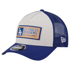 Los Angeles Dodgers New Era Text A-Frame Trucker 9FORTY Hat for sale