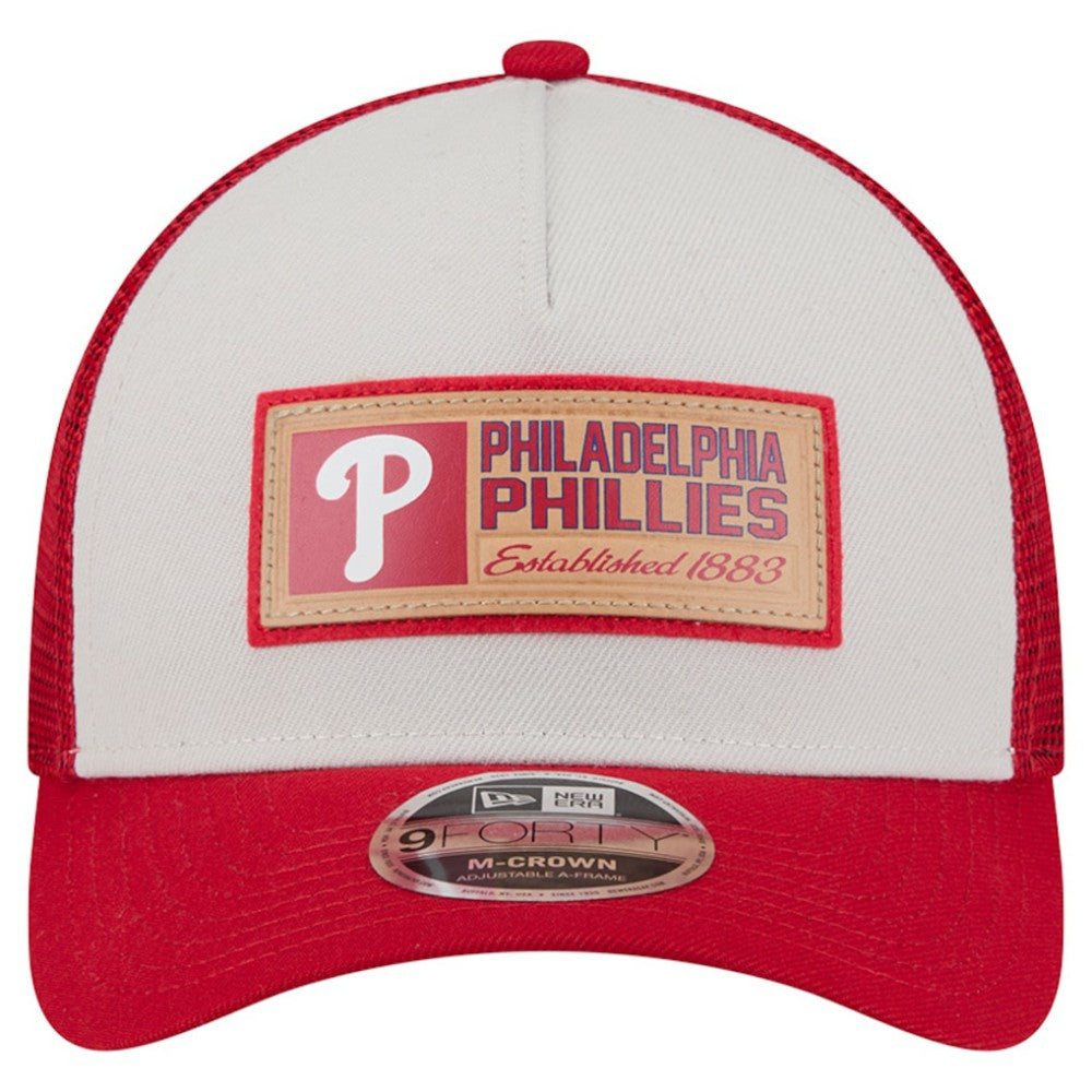 Philadelphia Phillies New Era Text A-Frame Trucker 9FORTY Hat Near Me