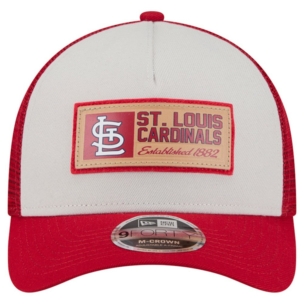 St. Louis Cardinals New Era Text A-Frame Trucker 9FORTY Hat discount