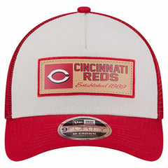 Cincinnati Reds New Era Text A-Frame Trucker 9FORTY Hat discount