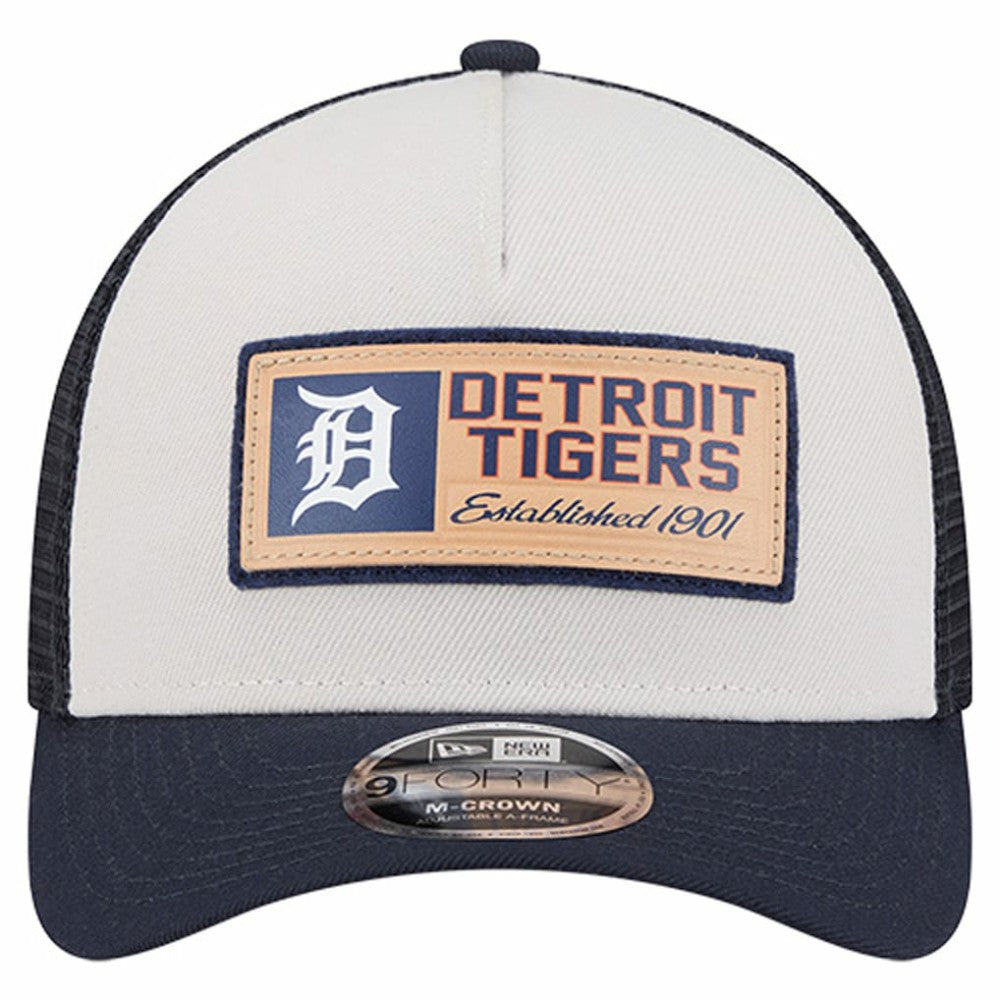 Detroit Tigers New Era Text A-Frame Trucker 9FORTY Hat discount