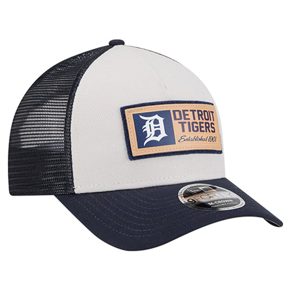 Detroit Tigers New Era Text A-Frame Trucker 9FORTY Hat discount