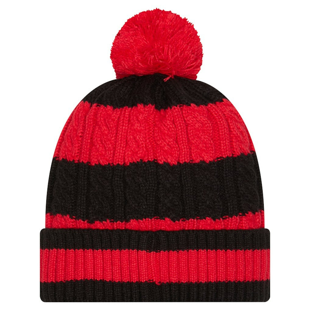Kansas City Chiefs New Era Women's Braided Cuffed Knit Hat with Pom Red - NFL