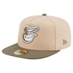 Baltimore Orioles New Era Two-Tone Color Pack A-Frame 59FIFTY Fitted Hat Lifestyle
