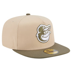 Baltimore Orioles New Era Two-Tone Color Pack A-Frame 59FIFTY Fitted Hat Lifestyle