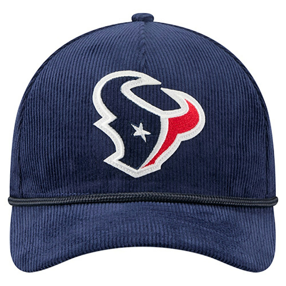 Houston Texans New Era Cord Corduroy 9FORTY A-Frame Adjustable Hat Navy - NFL
