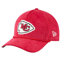 Kansas City Chiefs New Era Cord Corduroy 9FORTY A-Frame Adjustable Hat Red - NFL